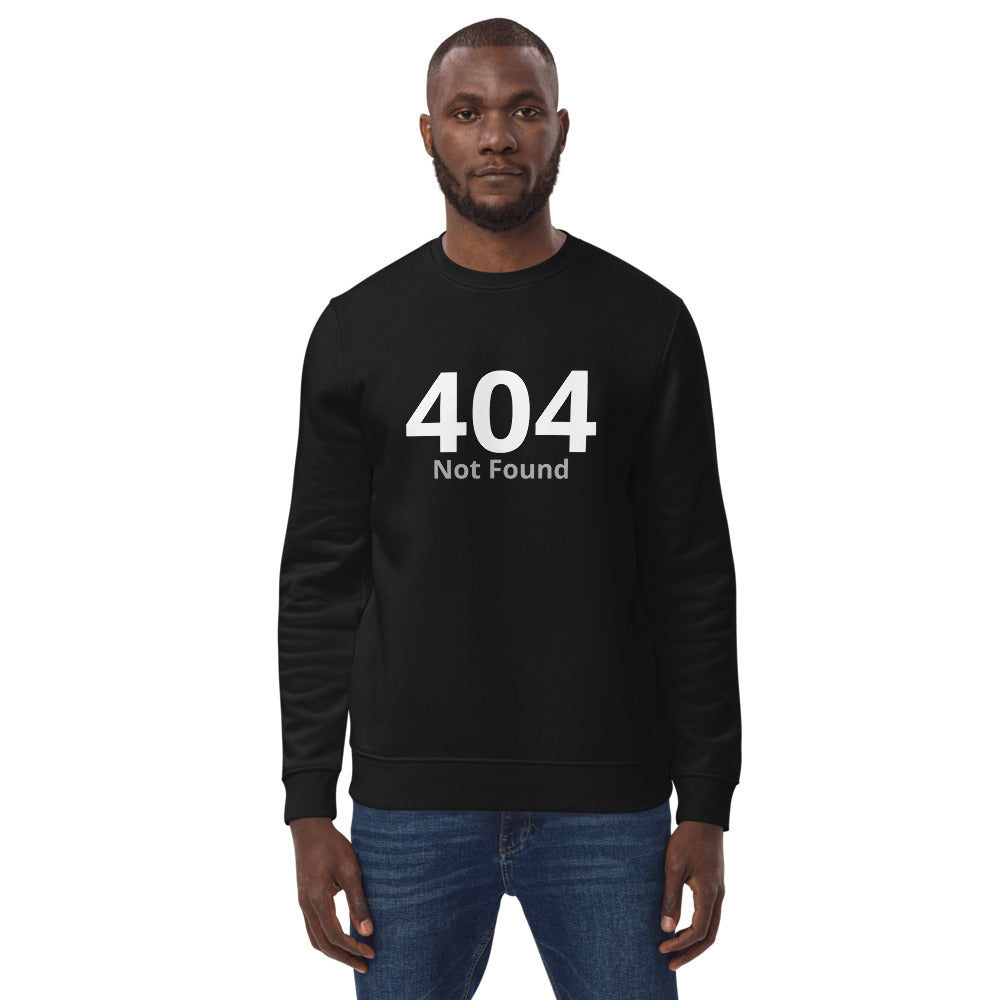 Funny "404 Not Found" Unisex eco sweatshirt