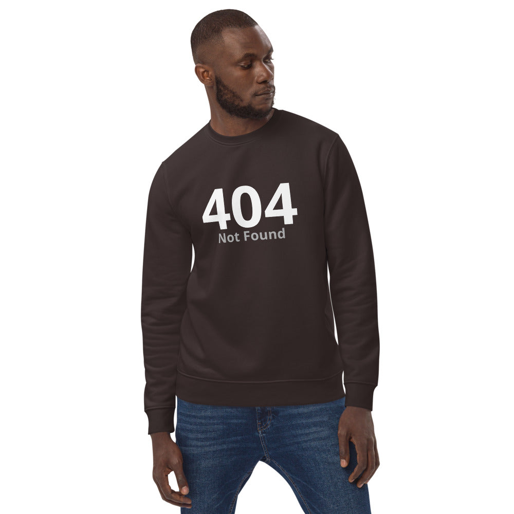 Funny "404 Not Found" Unisex eco sweatshirt