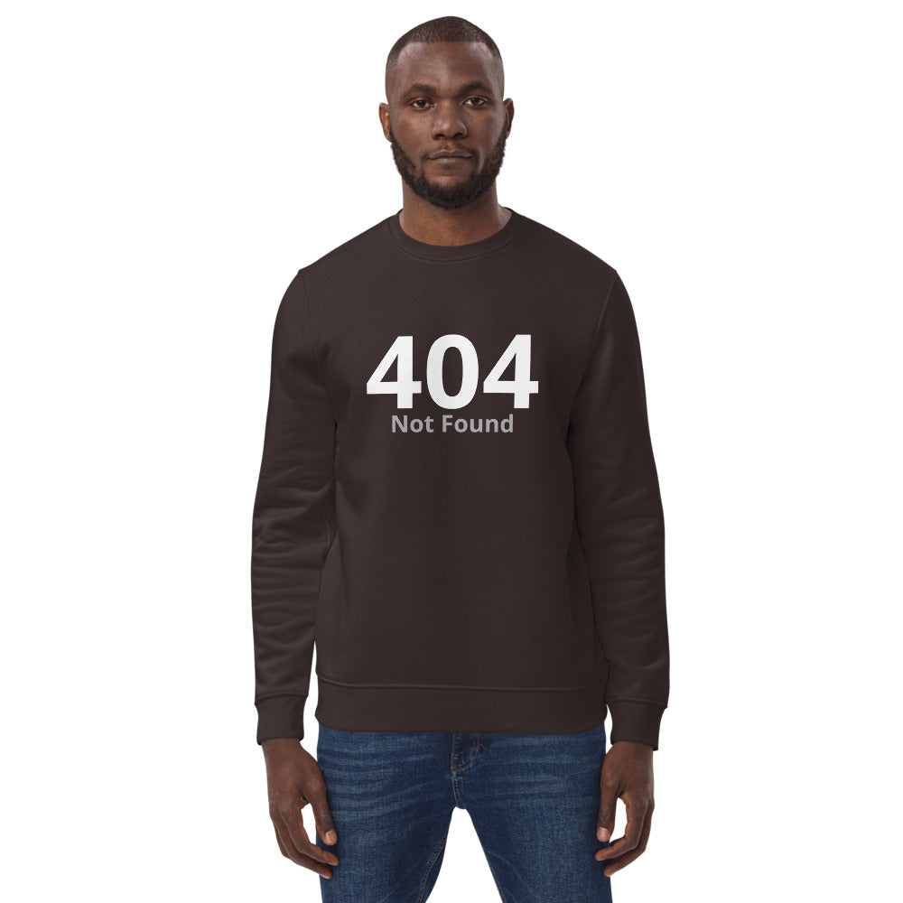 Funny "404 Not Found" Unisex eco sweatshirt