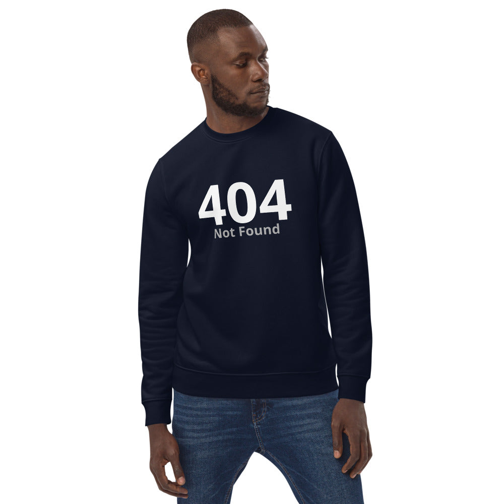 Funny "404 Not Found" Unisex eco sweatshirt