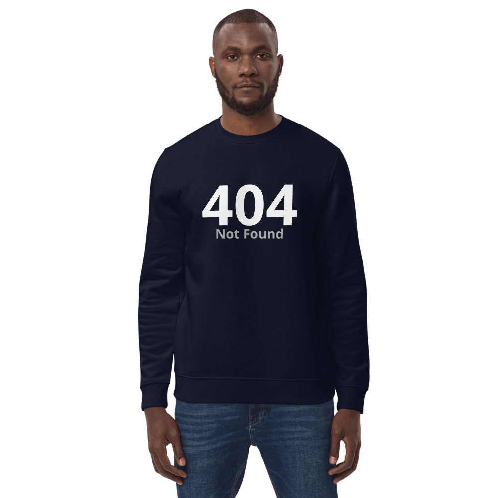 Funny "404 Not Found" Unisex eco sweatshirt