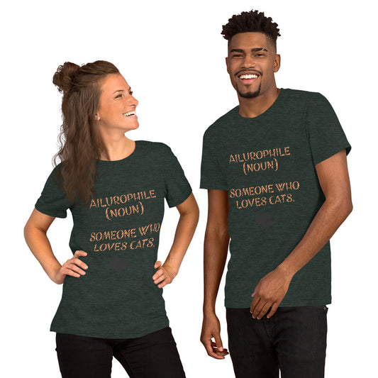 'Ailurophile' Short-sleeve unisex t-shirt